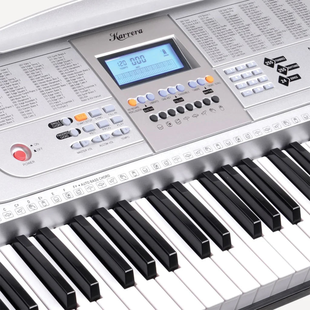 Karrera 61 Keys Electronic LED Keyboard Piano with Stand
