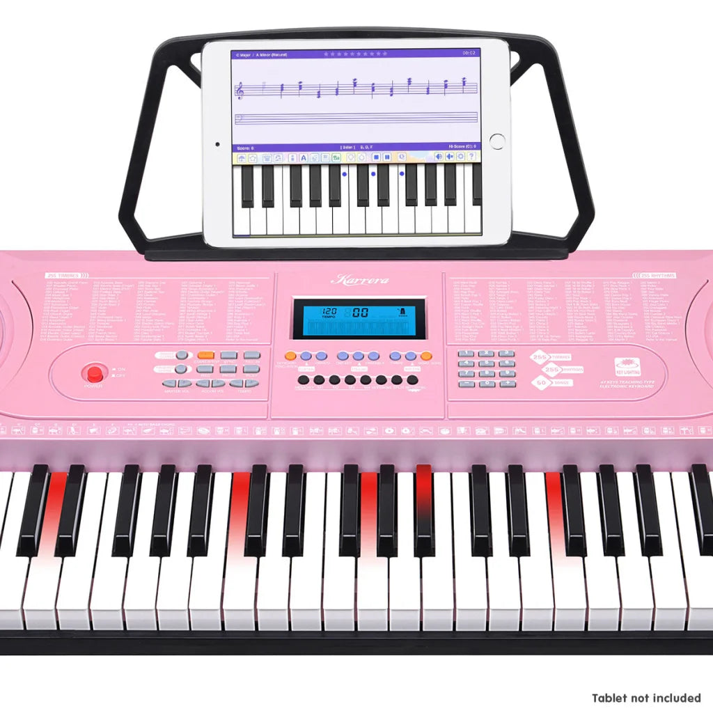 Karrera 61 Keys Electronic LED Piano Keyboard with Stand
