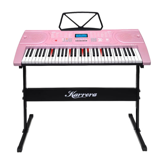 Karrera 61 Keys Electronic LED Piano Keyboard with Stand