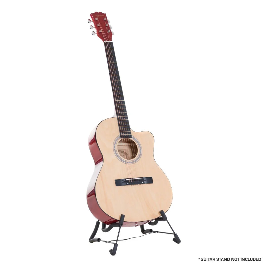 Karrera Acoustic Cutaway 40in Guitar - Natural - Audio &