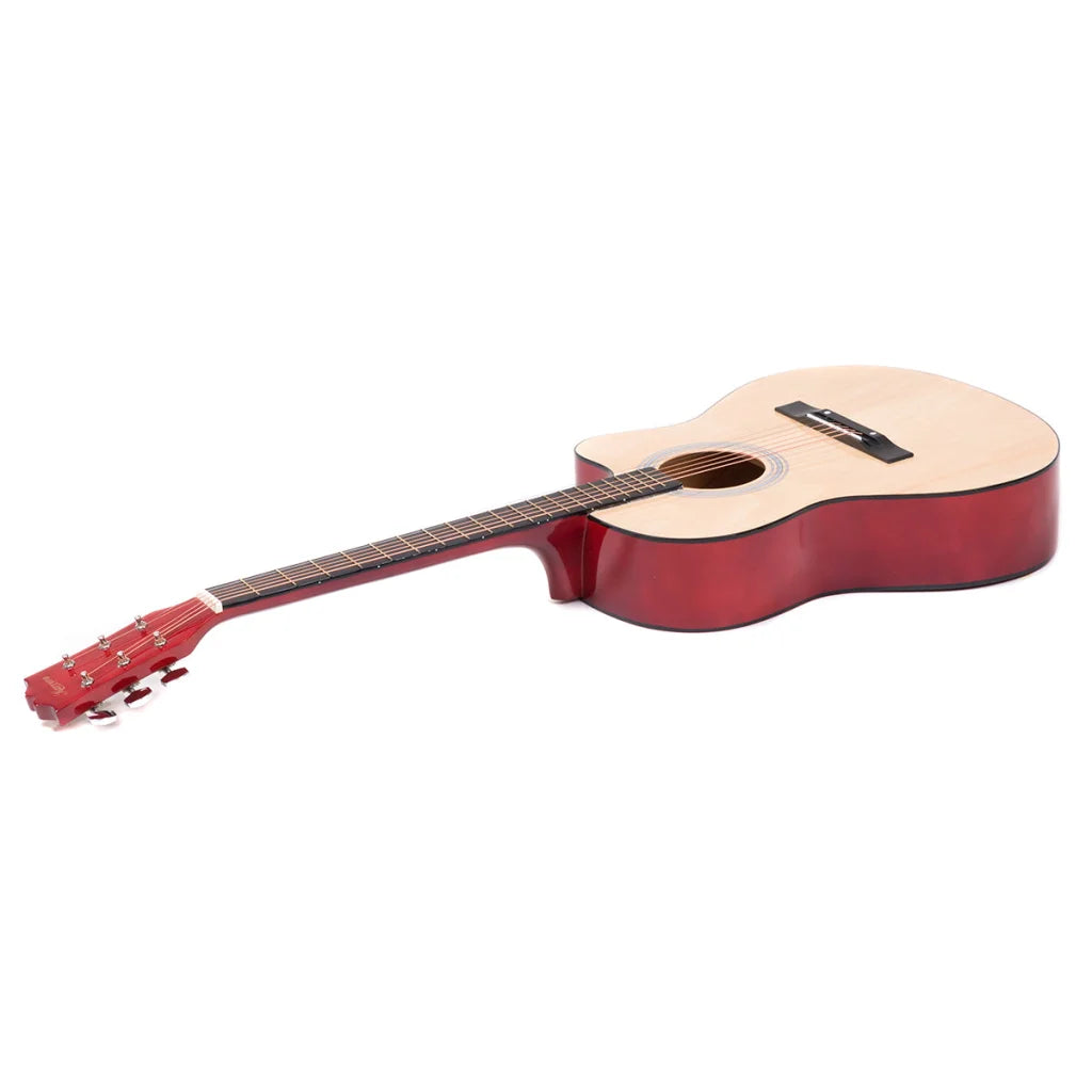 Karrera Acoustic Cutaway 40in Guitar - Natural - Audio &