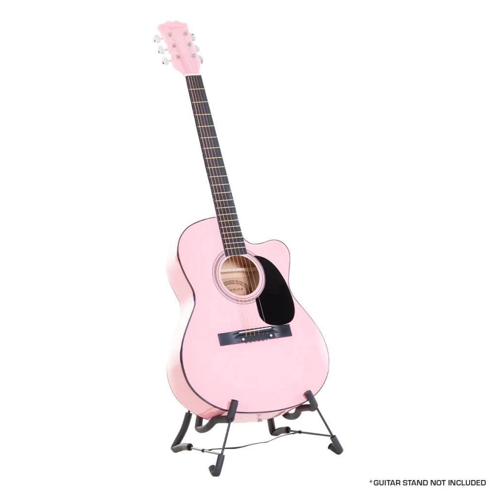 Karrera Acoustic Cutaway 40in Guitar - Pink - Audio & Video