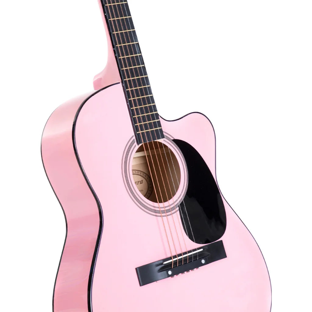 Karrera Acoustic Cutaway 40in Guitar - Pink - Audio & Video