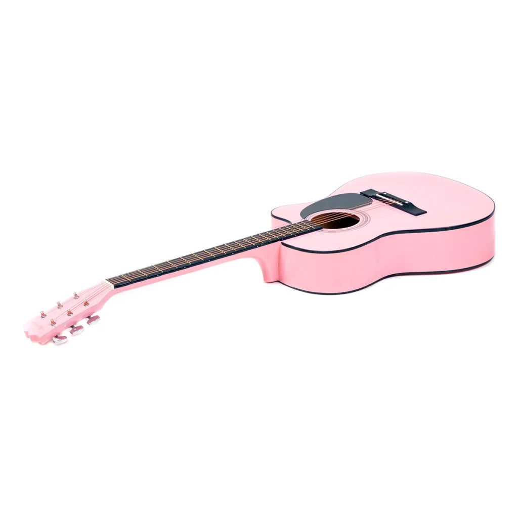 Karrera Acoustic Cutaway 40in Guitar - Pink - Audio & Video