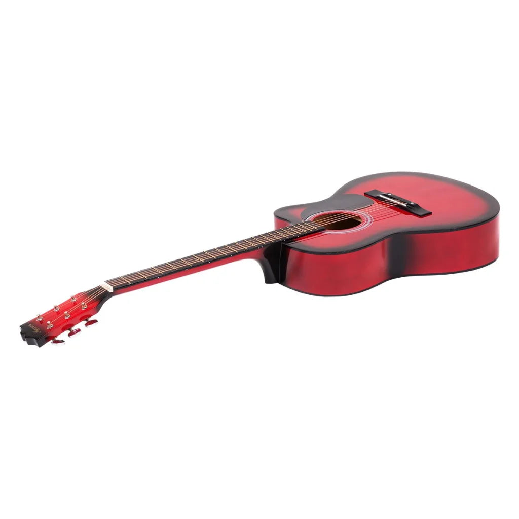 Karrera Acoustic Cutaway 40in Guitar - Red - Audio & Video