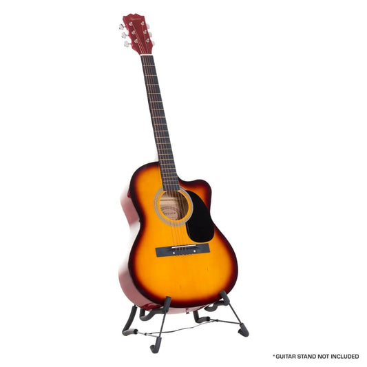 Karrera Acoustic Cutaway 40in Guitar - Sunburst - Audio &