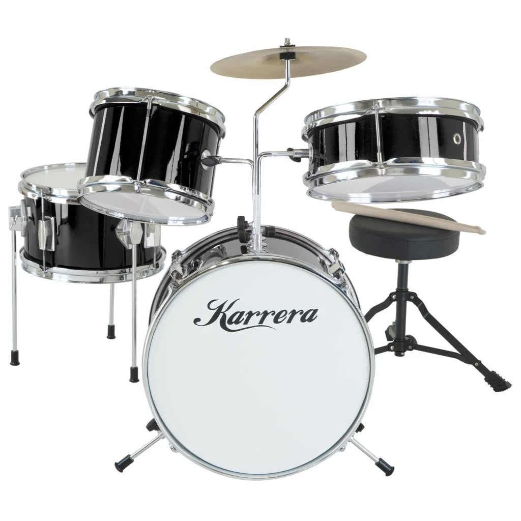 Karrera Children’s 4pc Drum Kit - Black - Audio & Video >