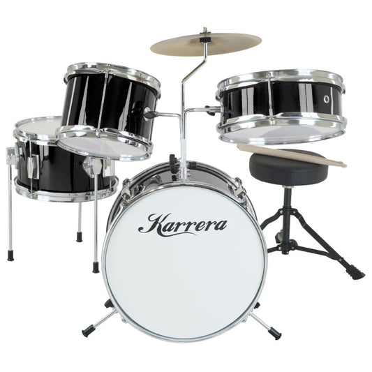 Karrera Children’s 4pc Drum Kit - Black - Audio & Video >