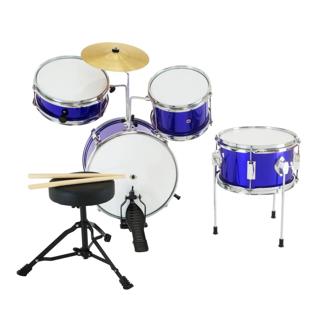 Karrera Children’s 4pc Drum Kit - Blue - Audio & Video >