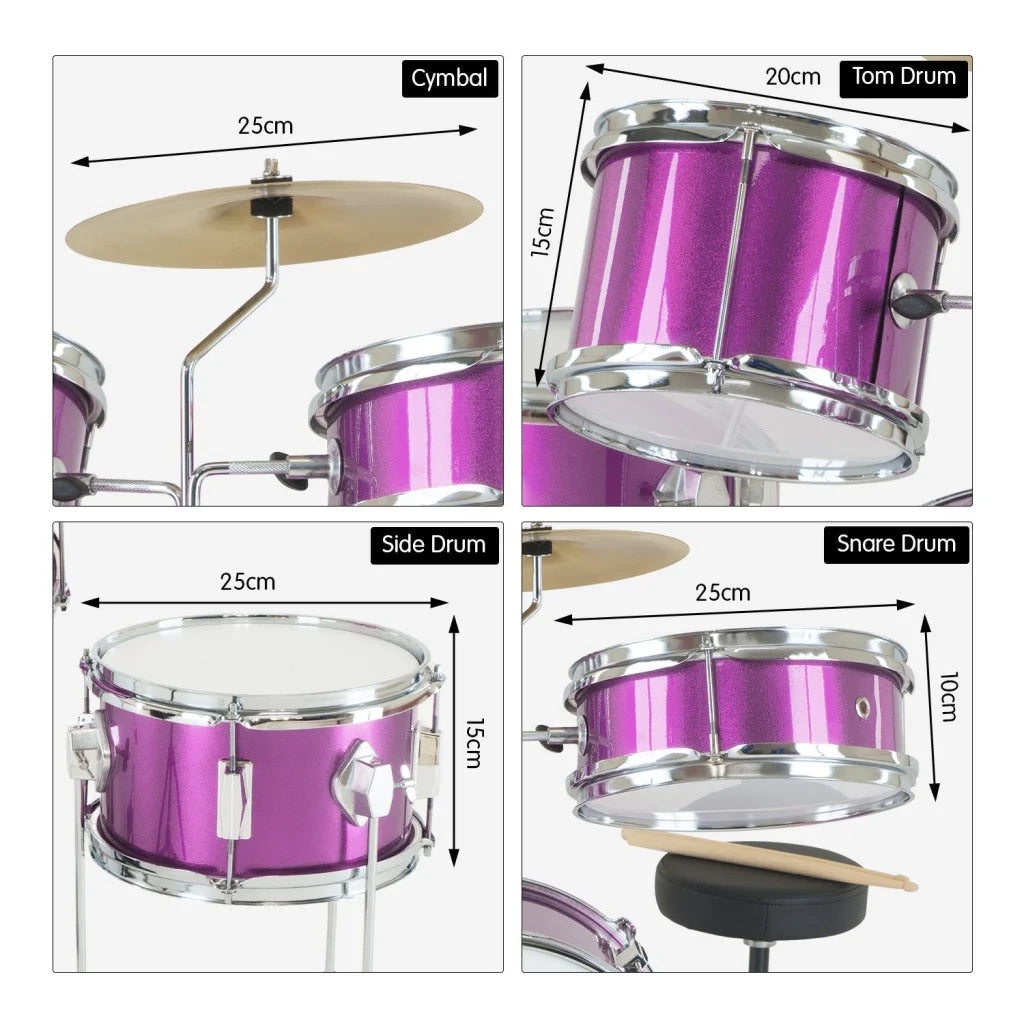 Karrera Childrens 4pc Drum Kit - Purple - Audio & Video >