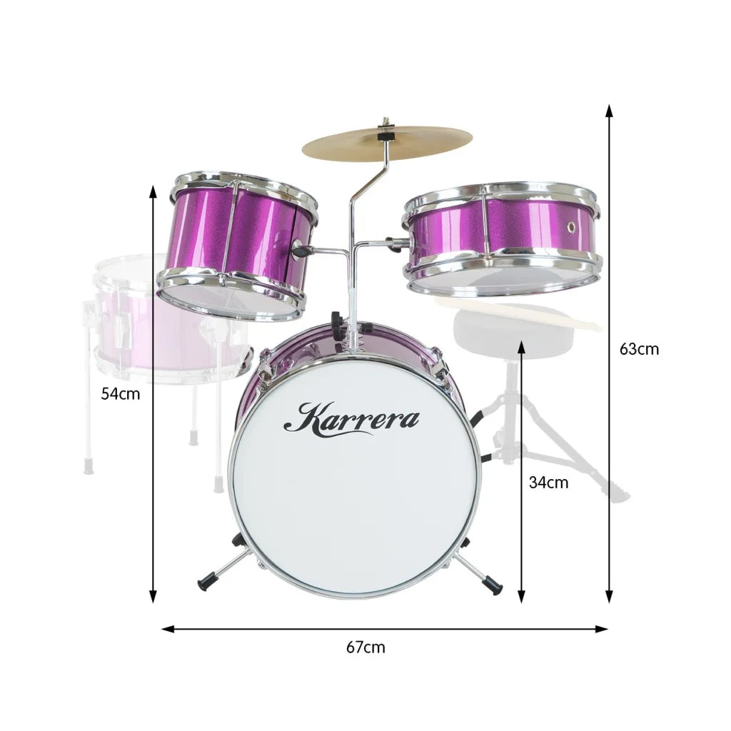 Karrera Childrens 4pc Drum Kit - Purple - Audio & Video >