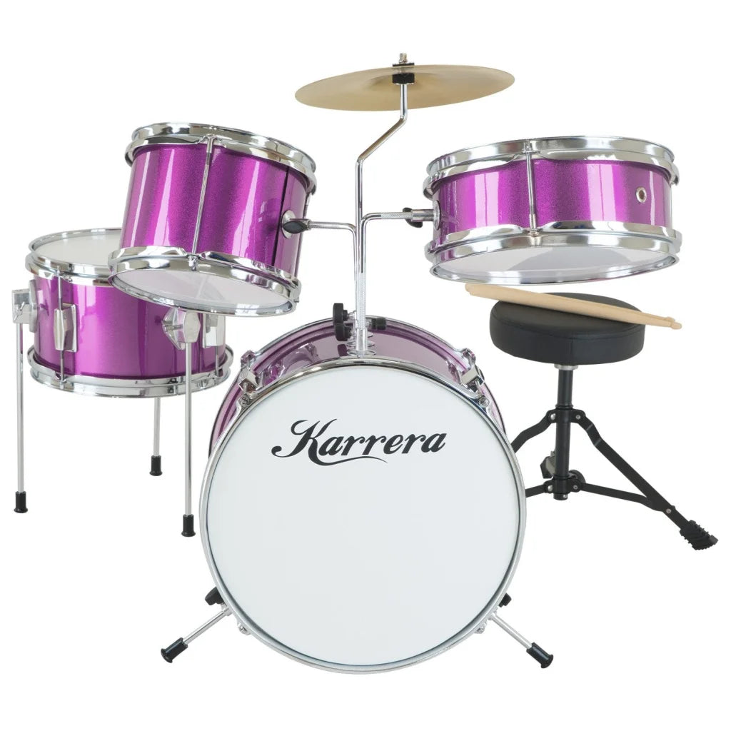 Karrera Childrens 4pc Drum Kit - Purple - Audio & Video >