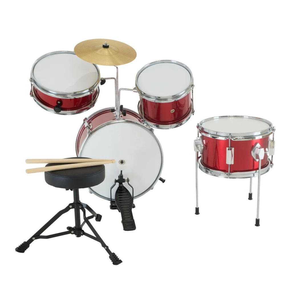 Karrera Children’s 4pc Drum Kit - Red - Audio & Video >