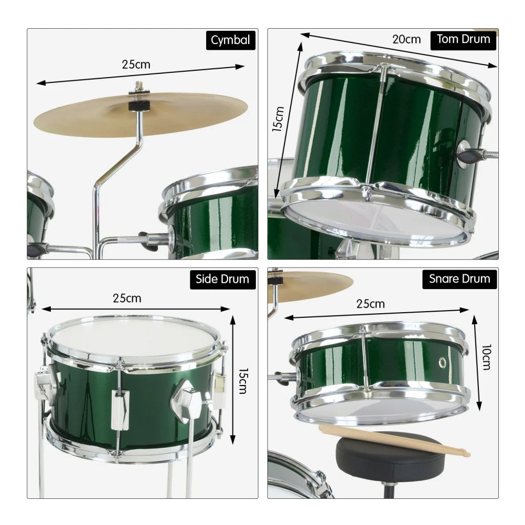 Karrera Children’s 4pc Drumkit - Green - Audio & Video >