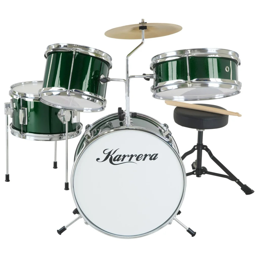 Karrera Children’s 4pc Drumkit - Green - Audio & Video >