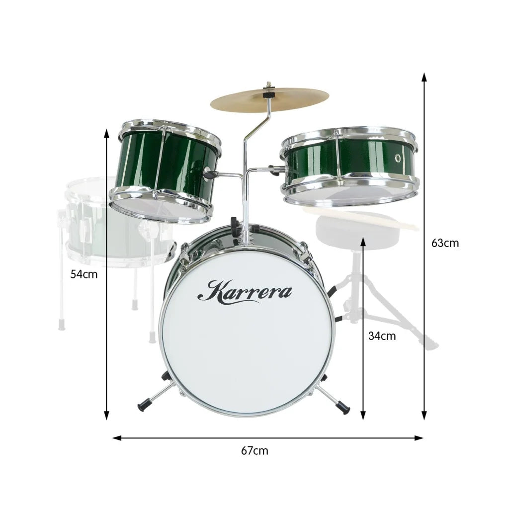 Karrera Children’s 4pc Drumkit - Green - Audio & Video >