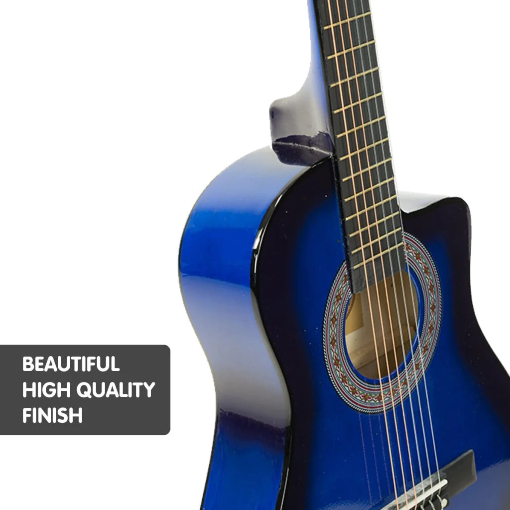 Karrera Childrens Acoustic Guitar Kids - Blue - Audio &