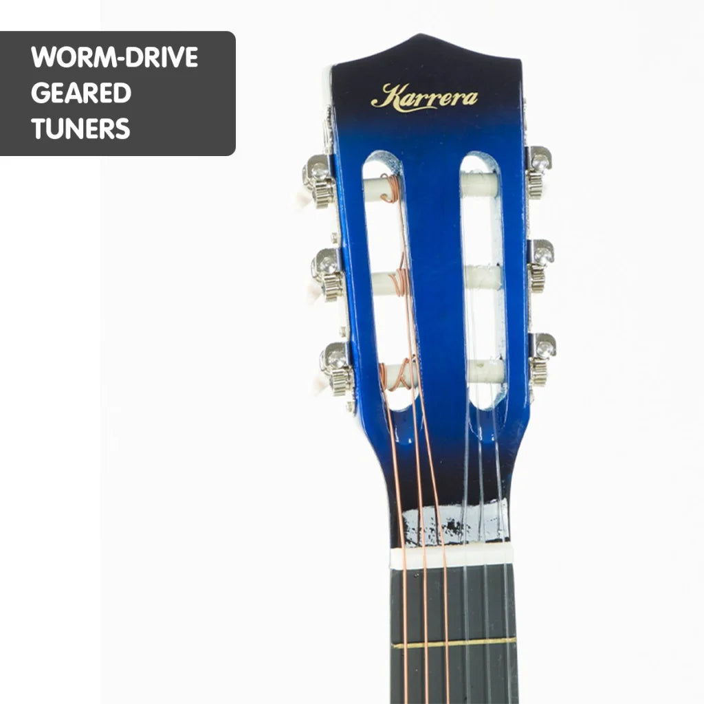 Karrera Childrens Acoustic Guitar Kids - Blue - Audio &