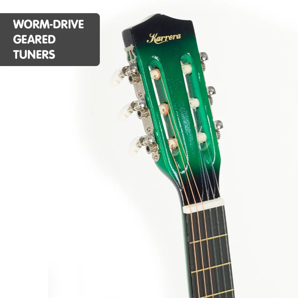 Karrera Childrens Acoustic Guitar Kids - Green - Audio &