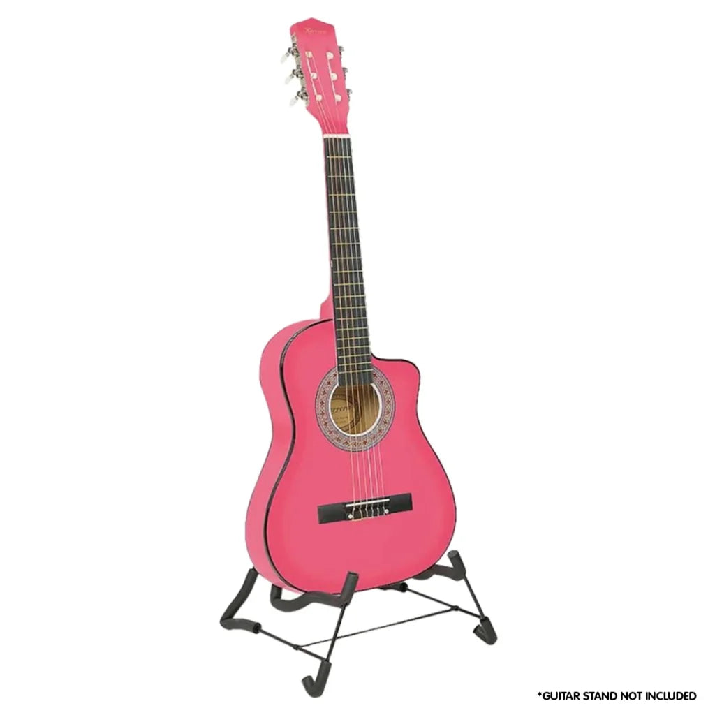 Karrera Childrens Acoustic Guitar Kids - Pink - Audio &