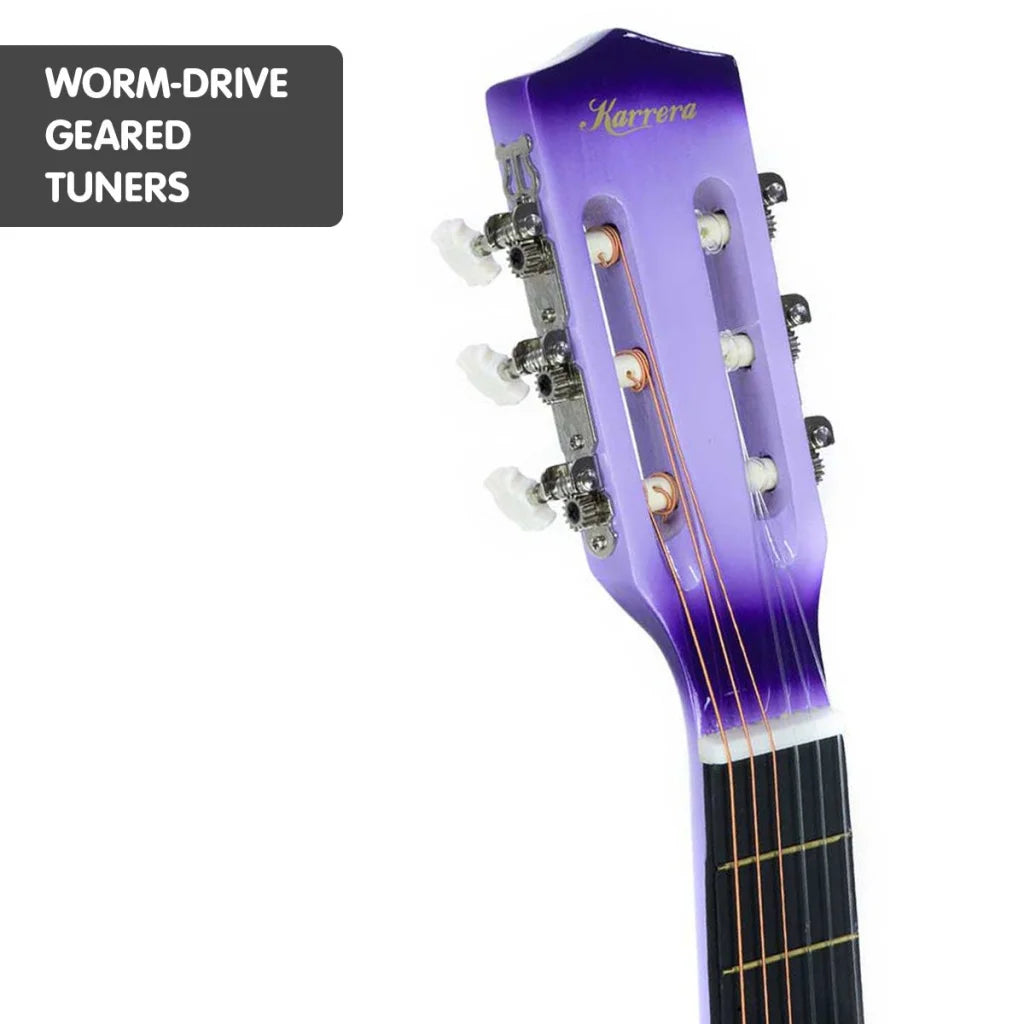 Karrera Childrens Acoustic Guitar Kids - Purple - Audio &