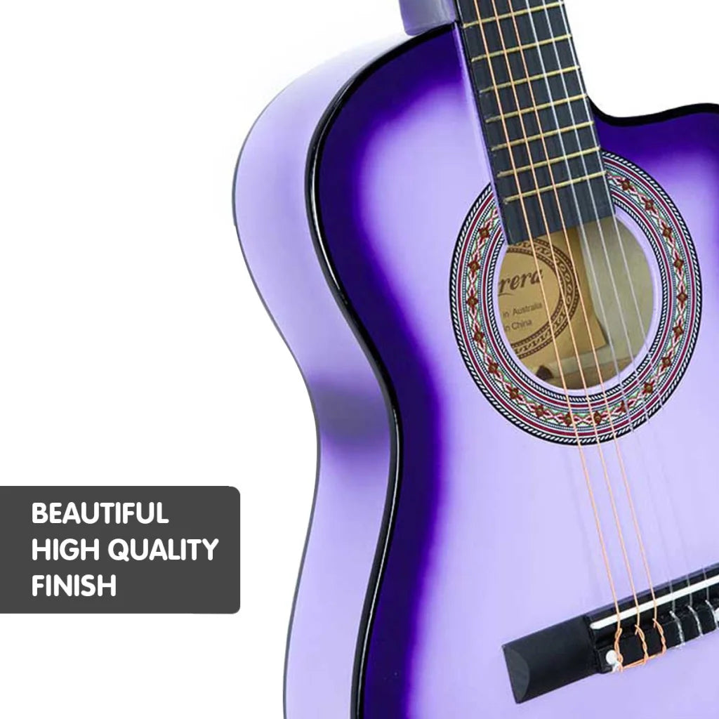 Karrera Childrens Acoustic Guitar Kids - Purple - Audio &
