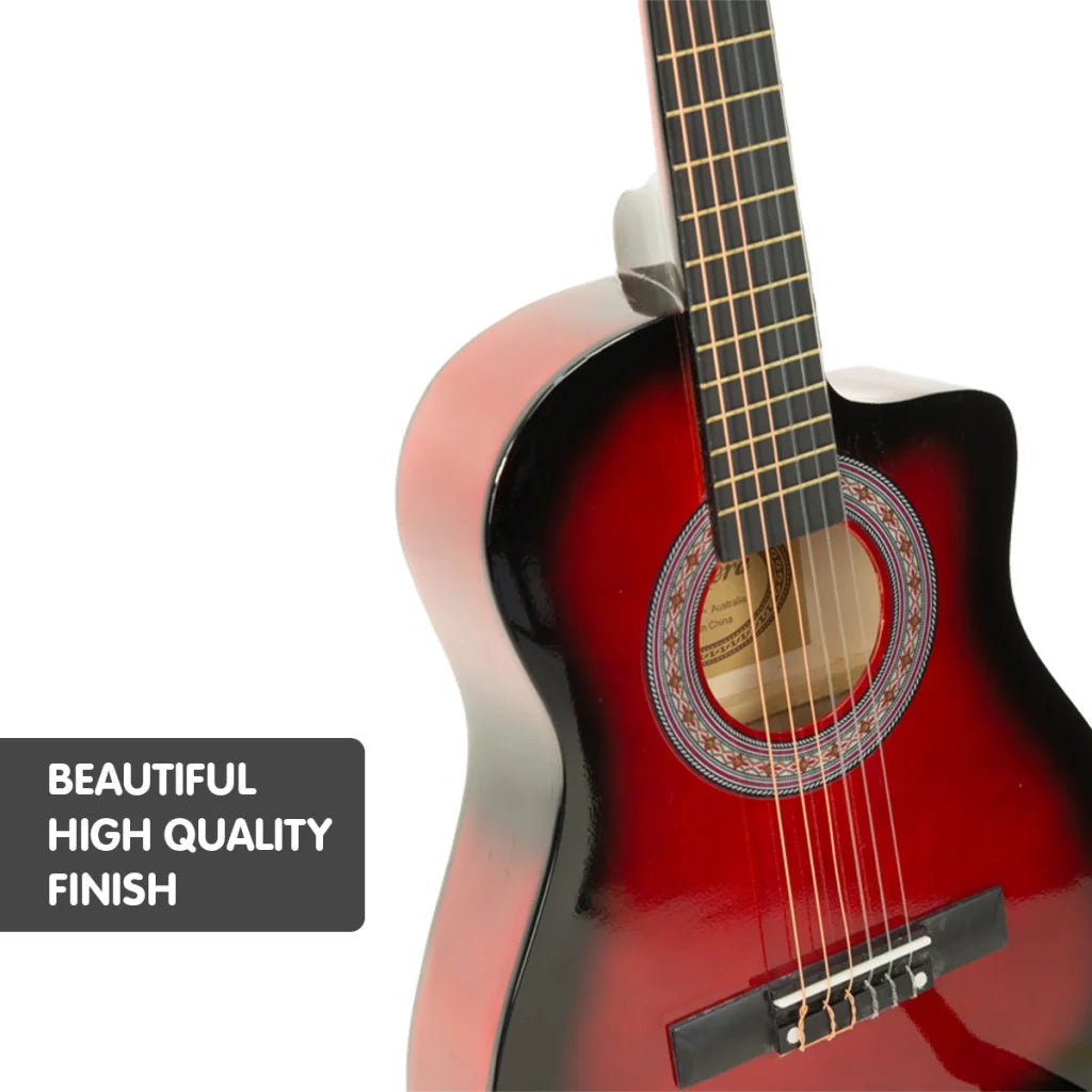 Karrera Childrens Acoustic Guitar Kids - Red - Audio &