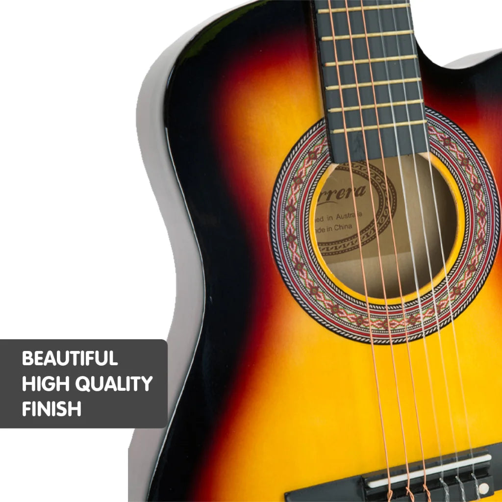 Karrera Childrens Acoustic Guitar Kids - Sunburst - Audio &