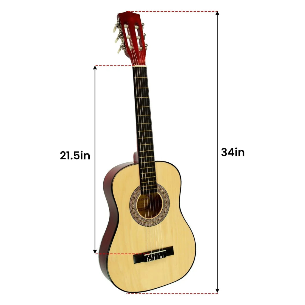 Karrera Childrens Guitar Wooden 34in Acoustic - Natural