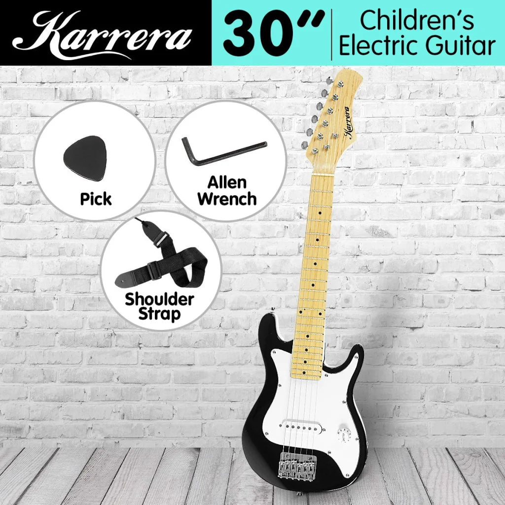 Karrera Electric Childrens Guitar Kids - Black - Audio &