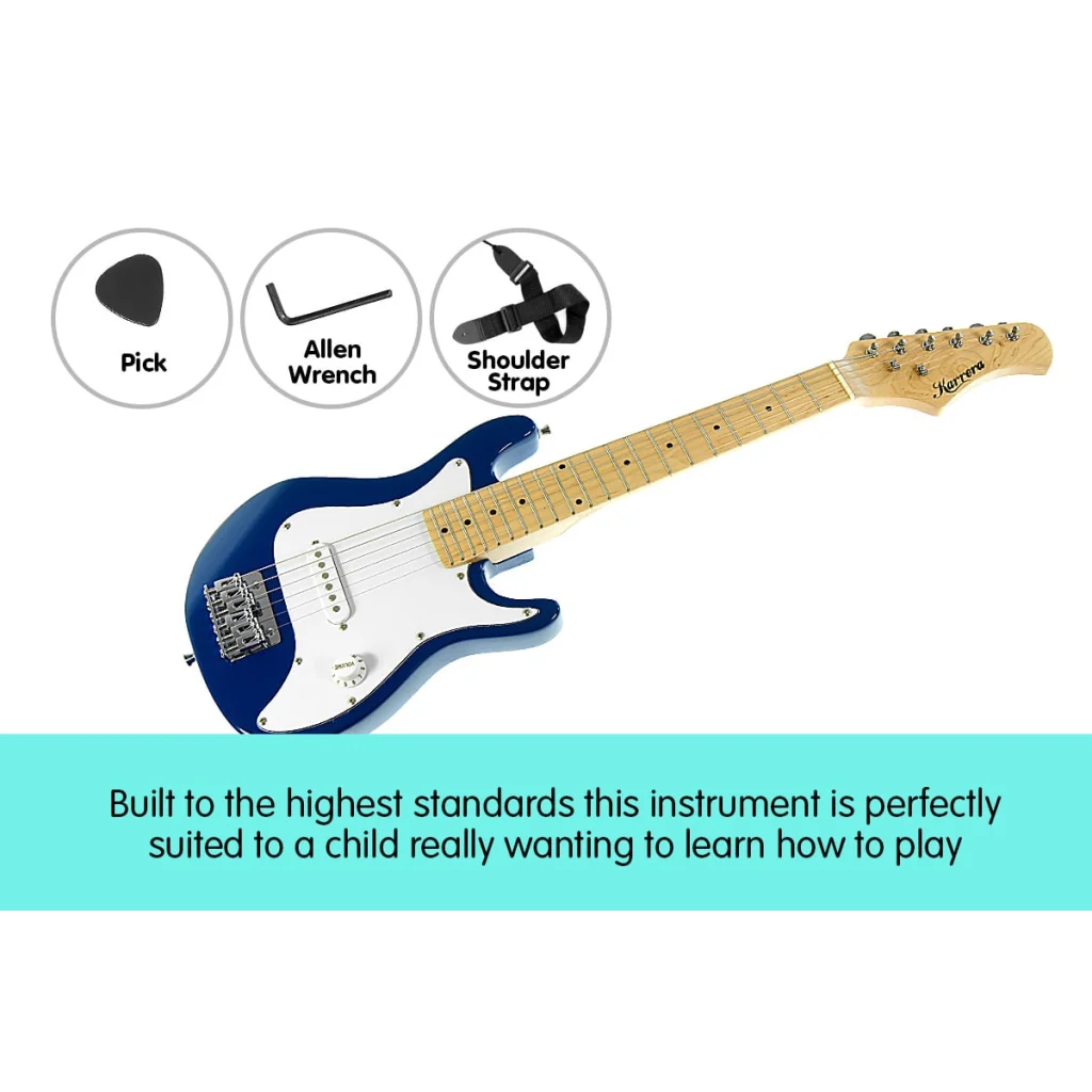 Karrera Electric Childrens Kids Guitar - Blue - Audio &
