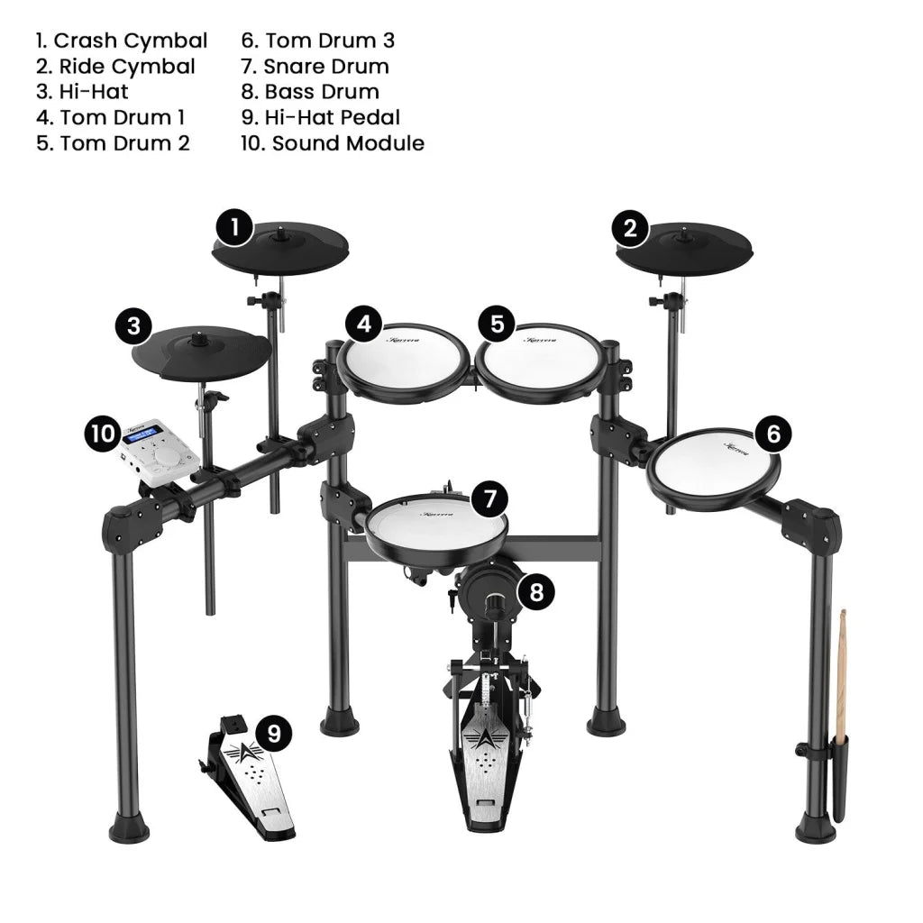 Karrera X23 Electronic Drum Kit with Sound Module 3 Toms