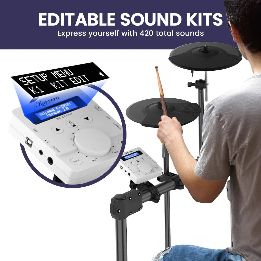 Karrera X23 Electronic Drum Kit with Sound Module 3 Toms