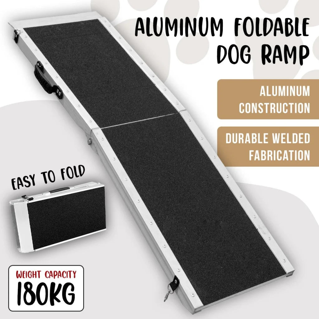 Kartrite Foldable Aluminium Dog Ramp - 183 x 38cm - Pet