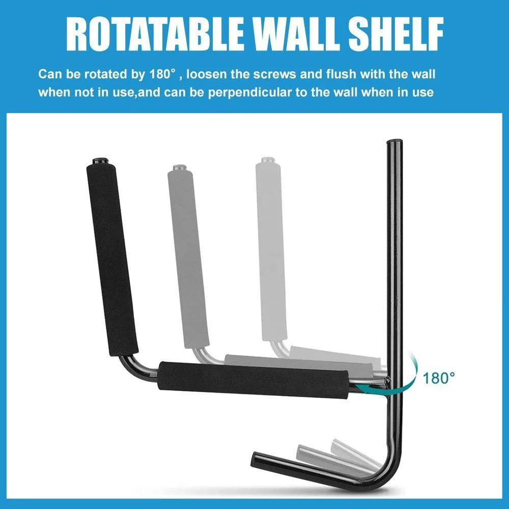 Kayak Wall Rack Carrier 2Pcs Canoe Paddle Surfboard Holder