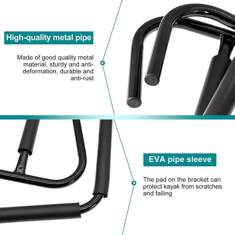 Kayak Wall Rack Carrier 2Pcs Canoe Paddle Surfboard Holder