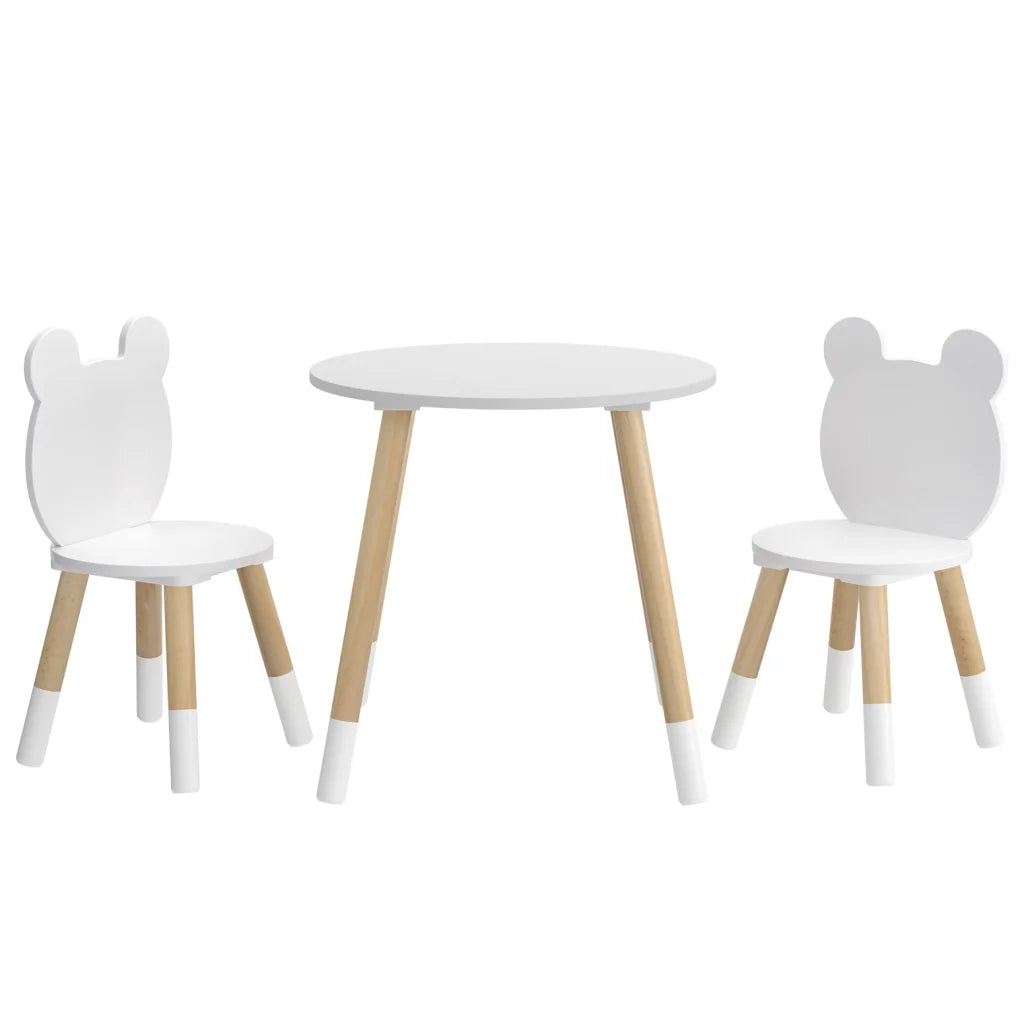 Keezi 3 Piece Kids Table and Chairs Set Activity Playing