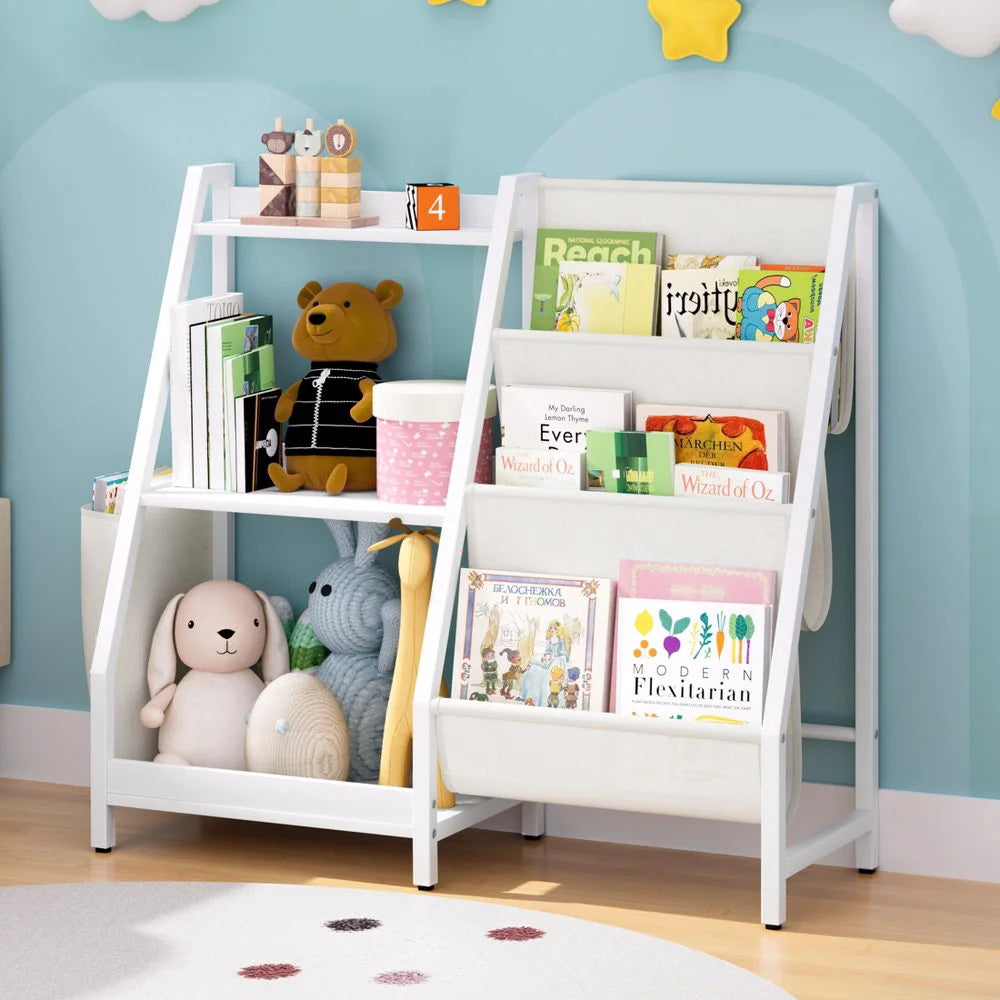 Keezi 3-Tier Kids Bookshelf Bookcase Children Toy Storage