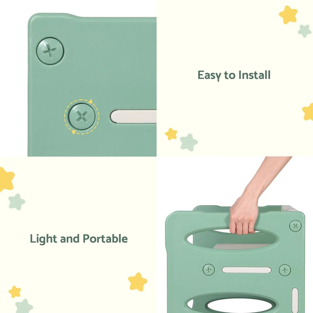 Keezi 3PCS Kids Table and Chairs Set HDPE - Baby & Kids >