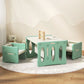 Keezi 3PCS Kids Table and Chairs Set HDPE - Baby & Kids >