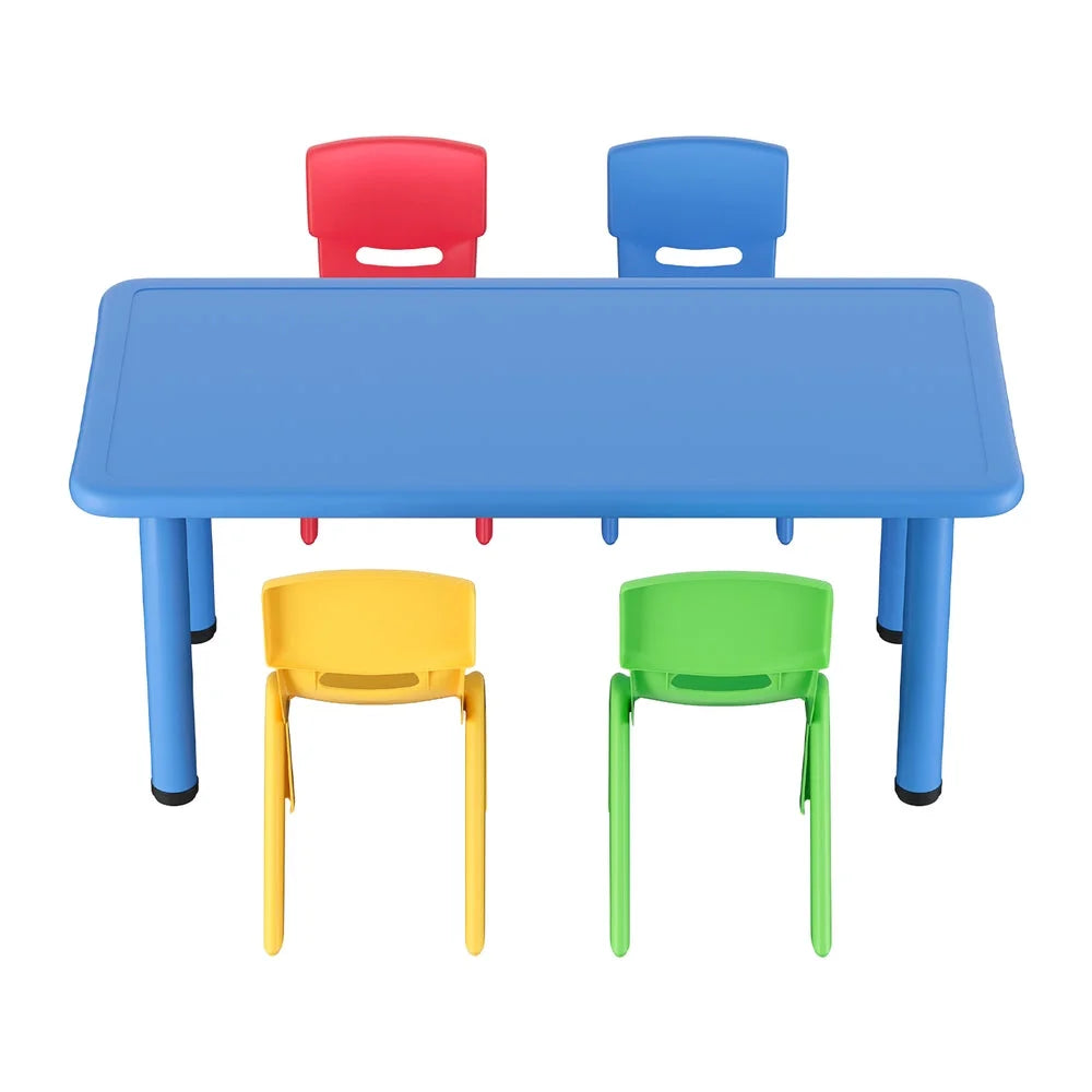 Keezi 5PCS Kids Table and Chairs Set Children Study Desk