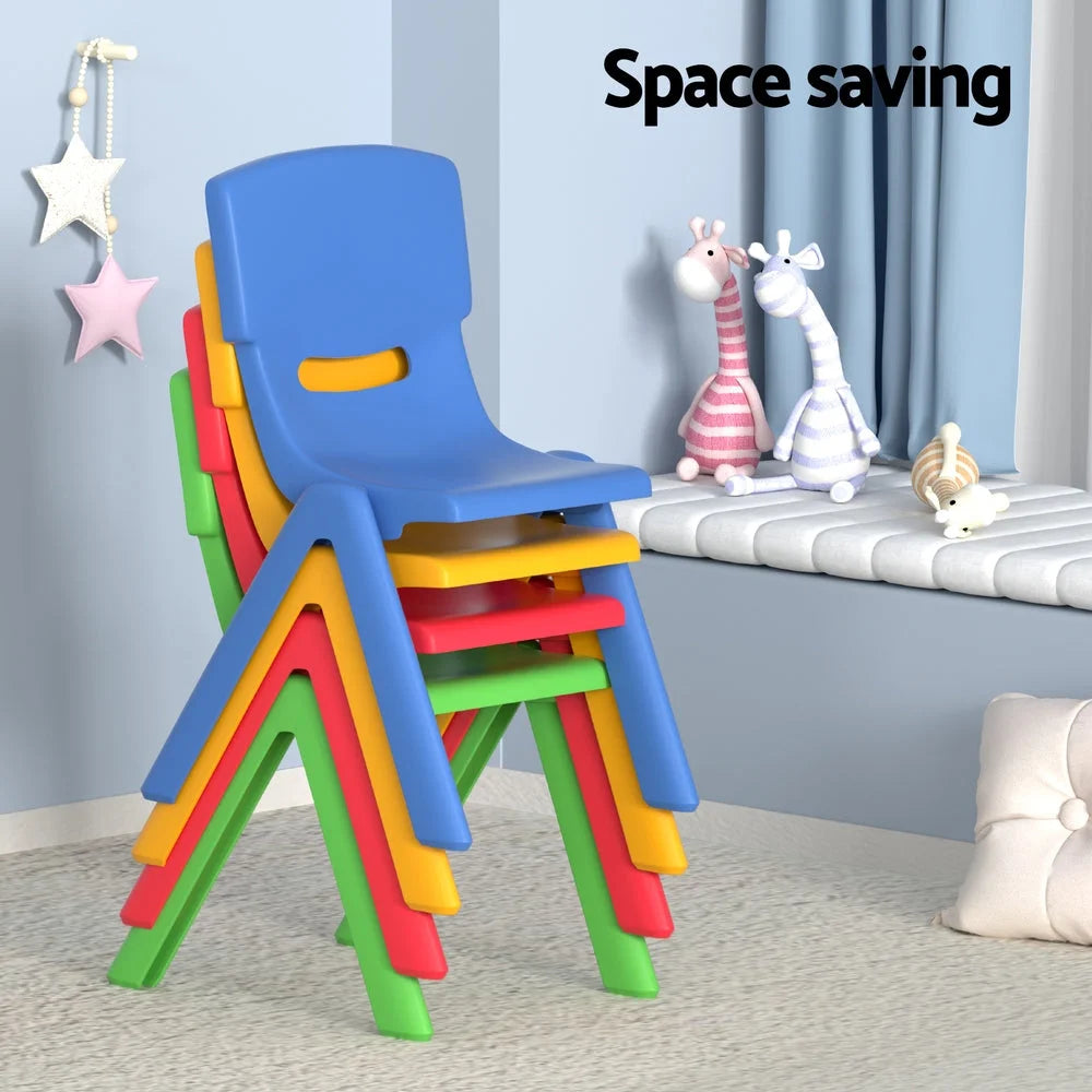 Keezi 5PCS Kids Table and Chairs Set Children Study Desk