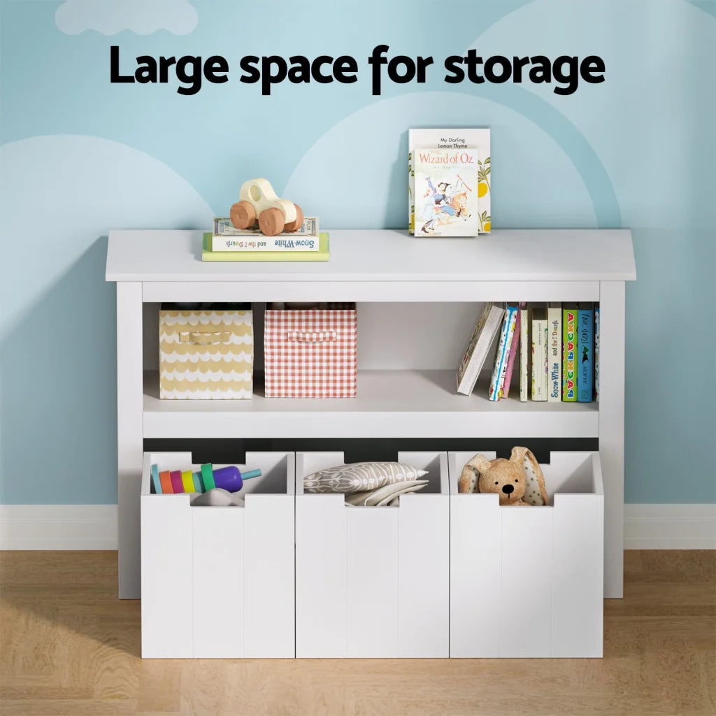 3 bookshelf with drawers storage children bookcase