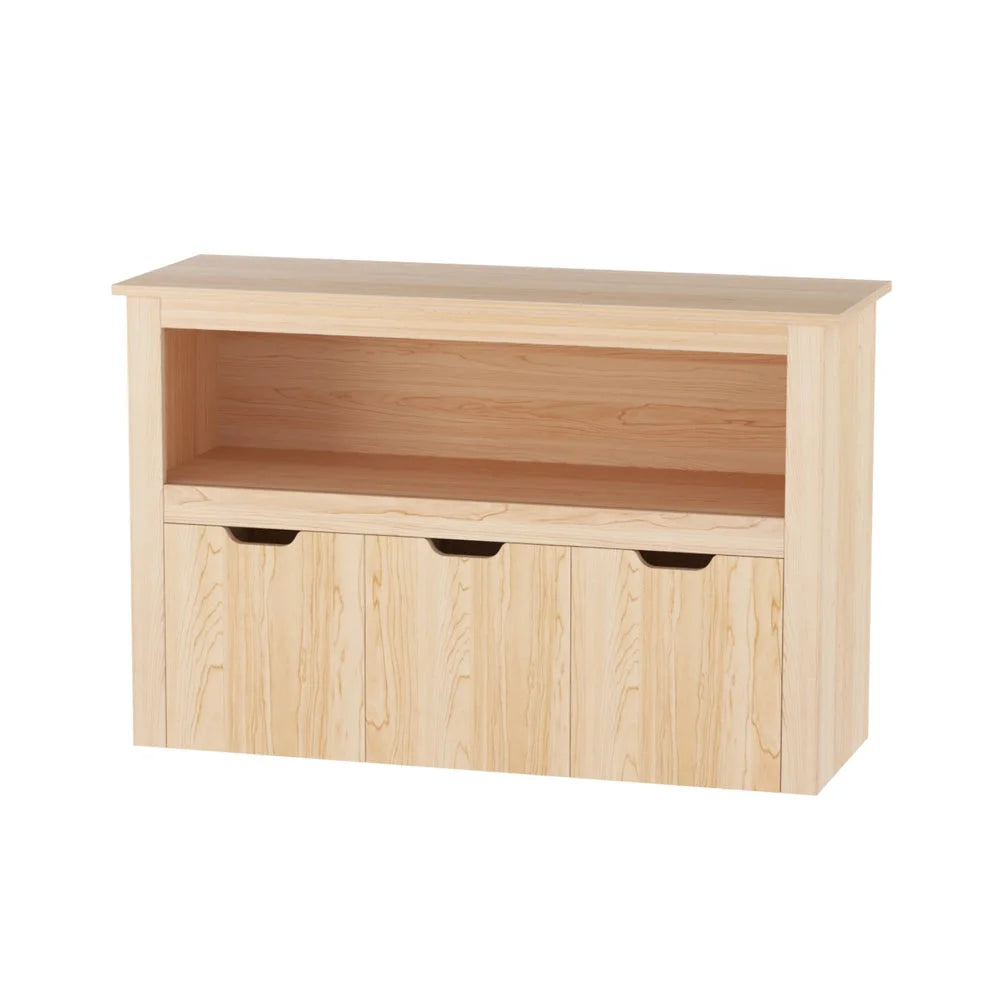 Wooden bookshelf with drawers storage children bookcase