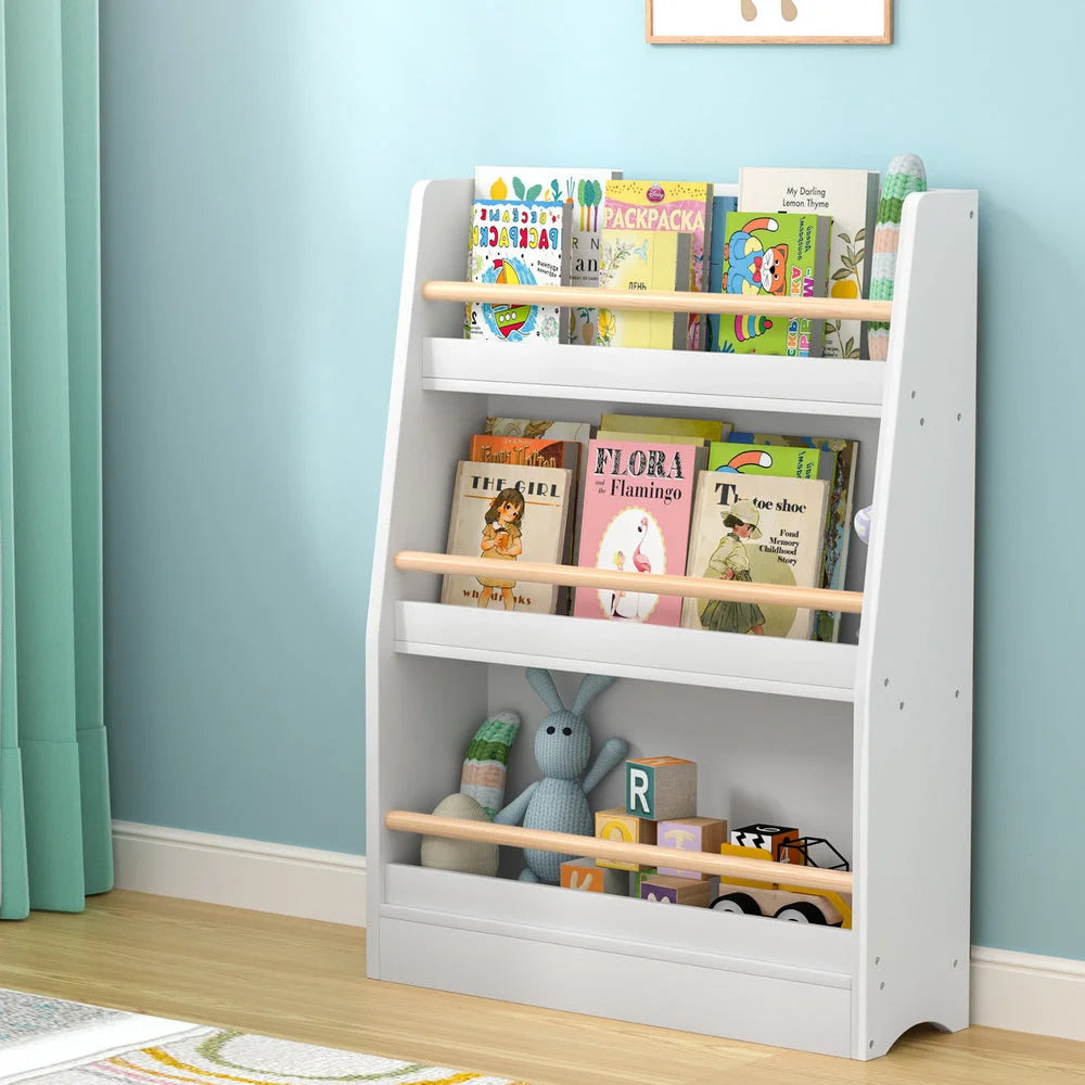 Keezi Kids Bookshelf 3 Tiers Storage Children Bookcase