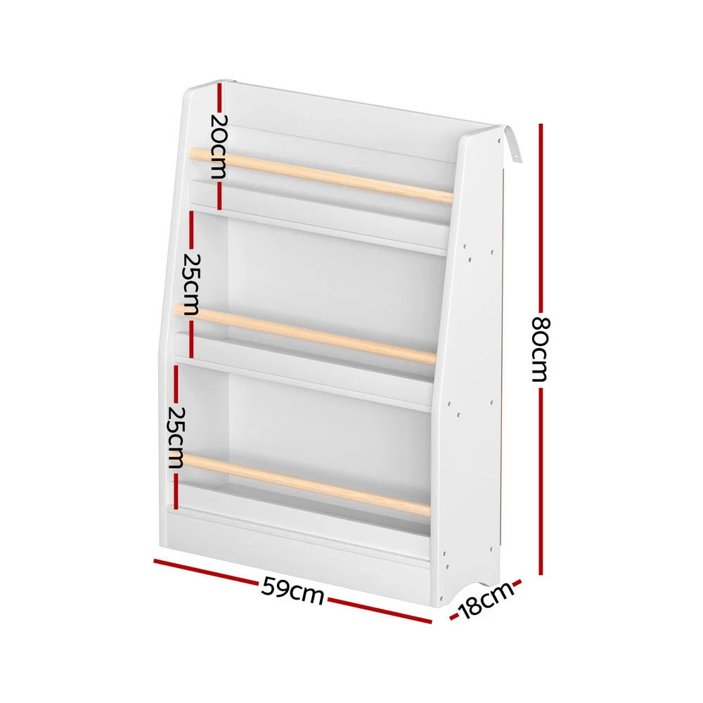 Keezi Kids Bookshelf 3 Tiers Storage Children Bookcase