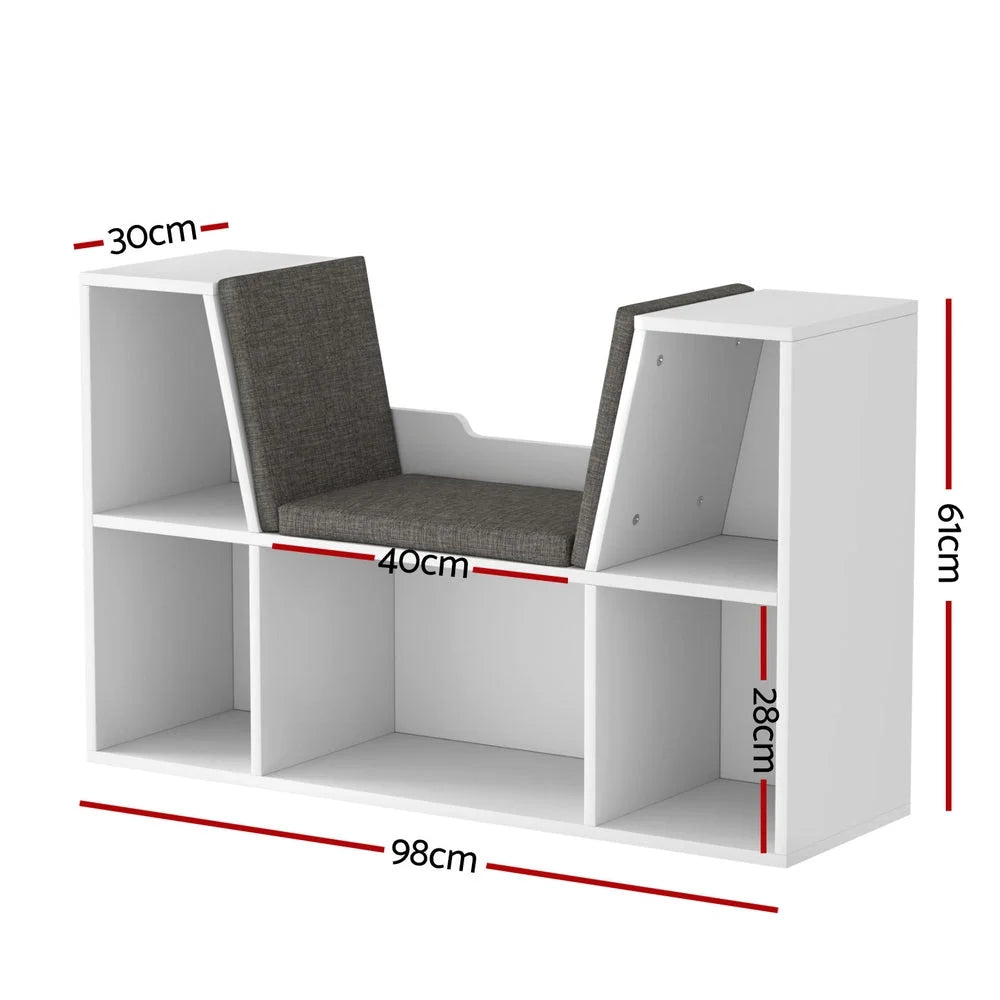 Keezi Kids Bookshelf Bookcase Toys Box Shelves Storage