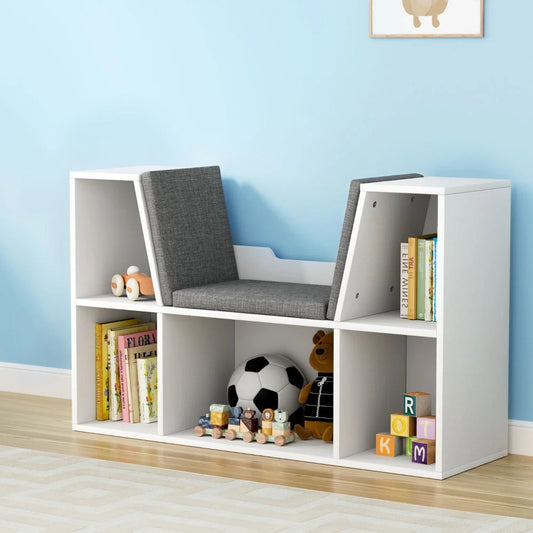 Keezi Kids Bookshelf Bookcase Toys Box Shelves Storage