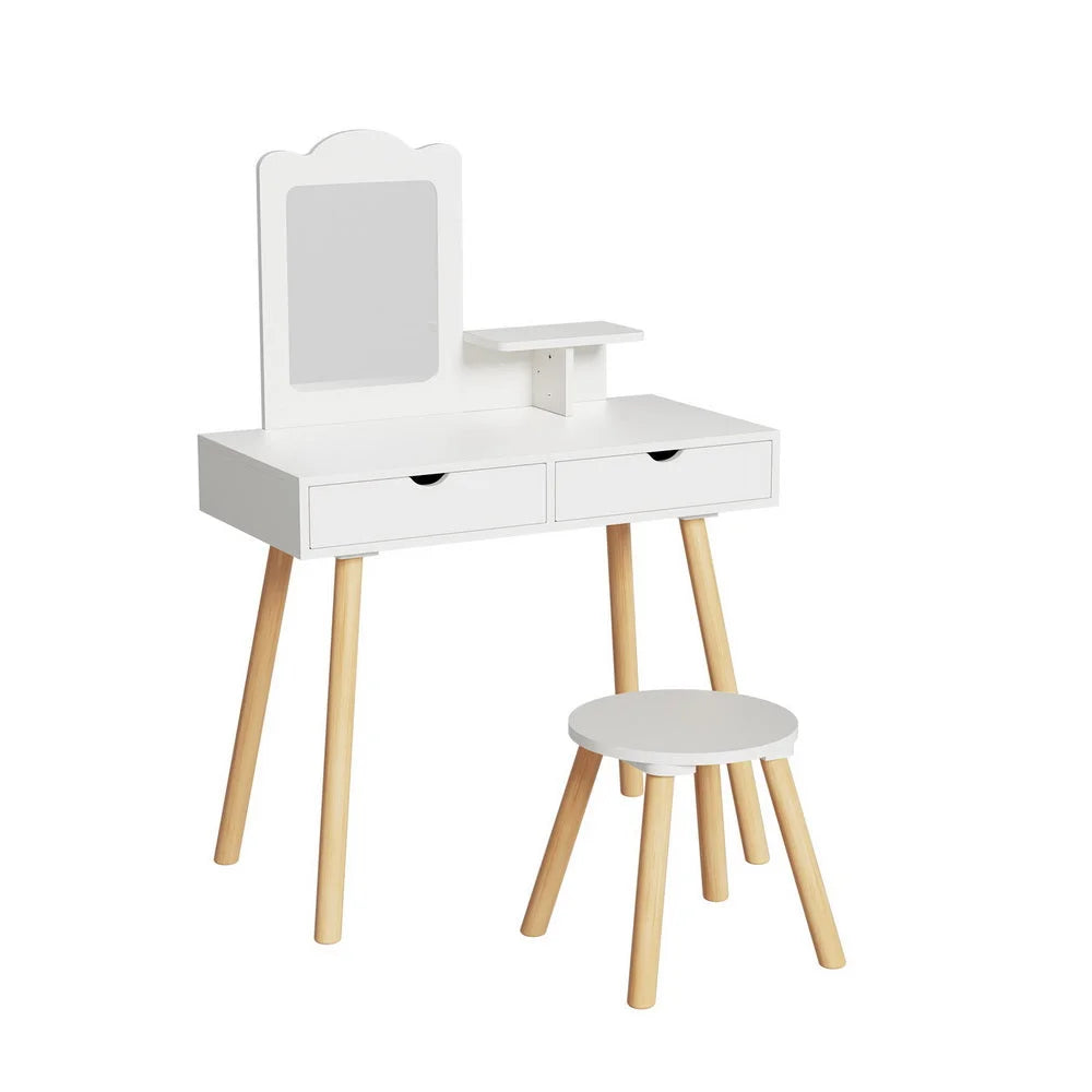 Keezi Kids Dressing Table Vanity Makeup Chair Set
