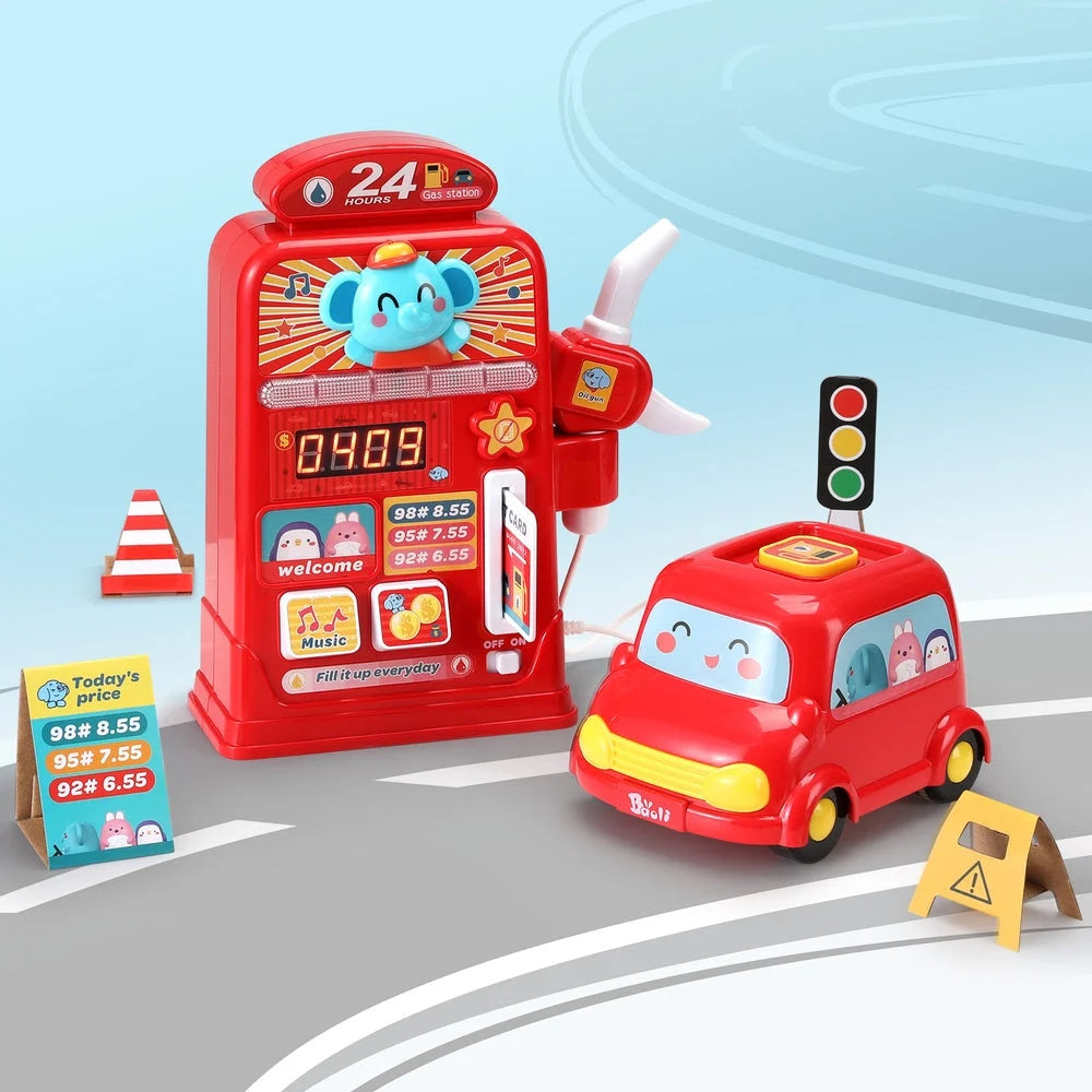 Keezi Kids Gas Petrol Station Pumper Pretend Play Toys Car